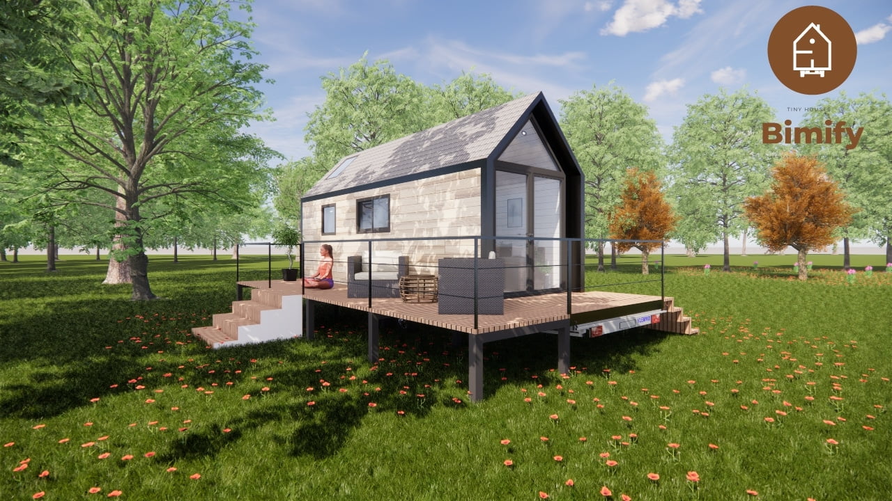 Tiny house construction in A in self-build or turnkey kit