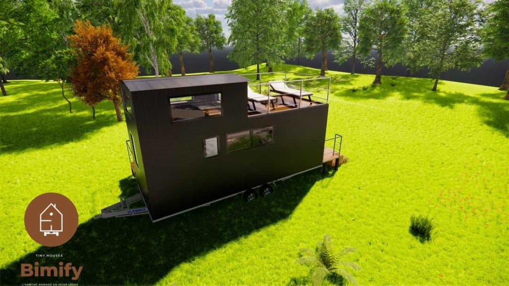 Tiny house roulante moderne et design