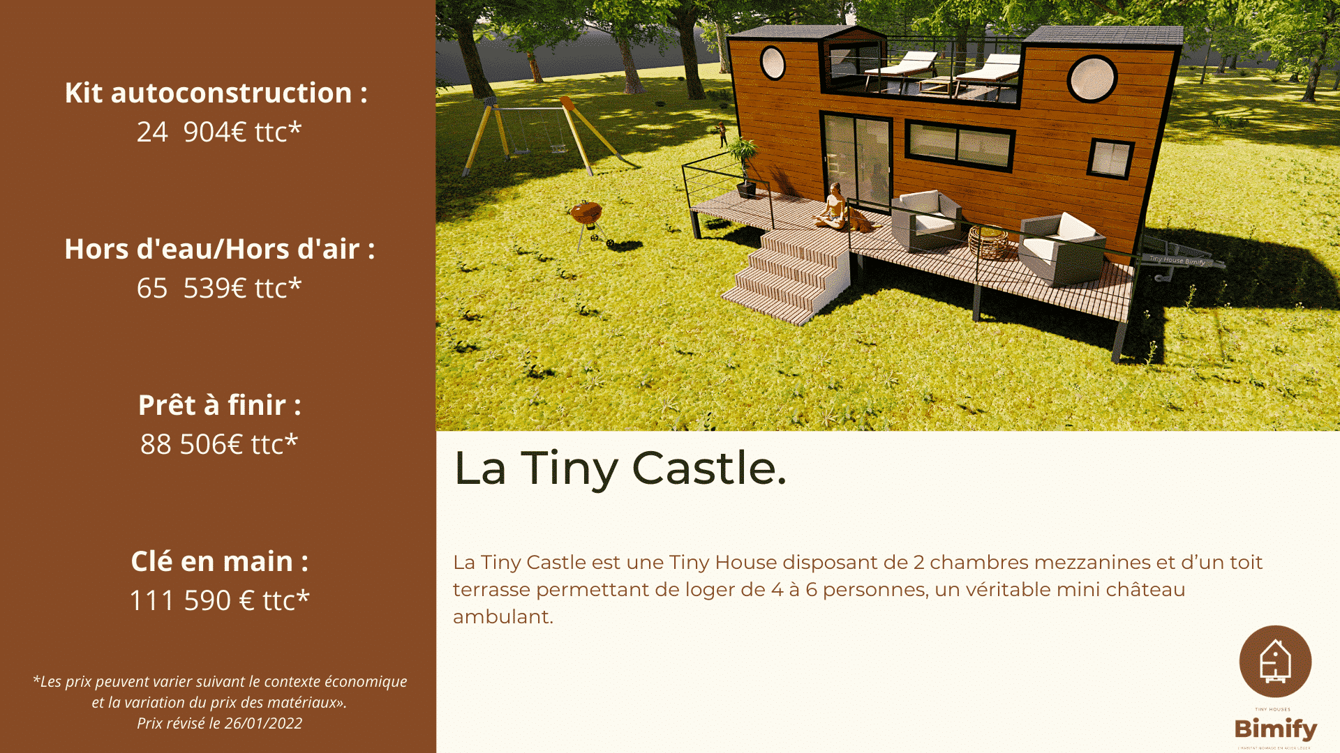 Modèle tiny house petit chateau